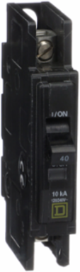 Mini Circuit Breaker 40A 1 Pole 120/240 VAC 10kA
