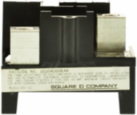 QOU Jumper Bar Base, 4 Pole, 100A, Right-Side Wiring