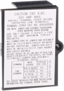 QOU accessories, jumper bar cover, single phase, 4P, 100A, quantity 40
