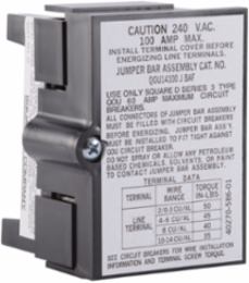QOU accessories, jumper bar assembly, with front wiring, with base, single phase, 4P, 100A, quantity 40