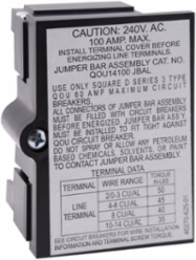 QOU accessories, jumper bar assembly, with left side wiring, with base, single phase, 4P, 100A, quantity 40