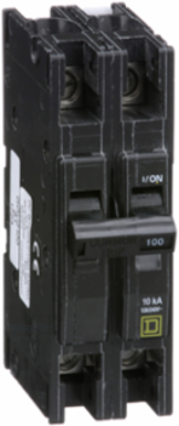 Mini Circuit Breaker 100A 2 Pole 120/240V AC 10kA 4.45 Inch Height