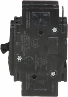 Miniature Circuit Breaker 15A 2 Pole 120/240V AC 10kA 2.95 Inch Depth