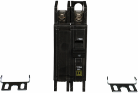 Mini Circuit Breaker, 15A, 2 Pole, 240 VAC, 10kA, UL Listed