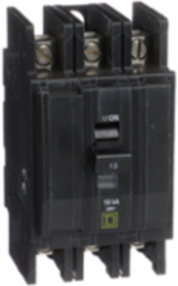 Mini Circuit Breaker 15A 3 Pole 240VAC 10kA, 4.05 Inch Height, 2.25 Inch Width