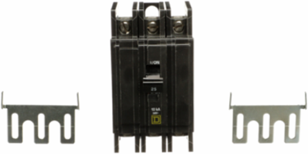 Mini Circuit Breaker, 25A, 3 Pole, 240 VAC, 10 kA Breaking Capacity, 2.25 Inch Width