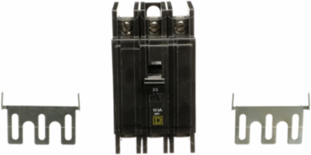 Mini Circuit Breaker, 25A, 3 Pole, 240 VAC, 10 kA Breaking Capacity, 2.25 Inch Width