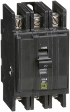 Miniature Circuit Breaker 30A 3 Pole 240VAC 10kA 2.25 Inch Width