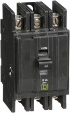 Mini Circuit Breaker 40A 3 Pole 240VAC 10kA 2.25 Inch Width
