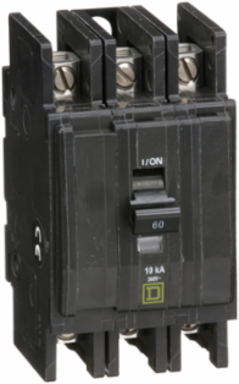 Mini Circuit Breaker, 60A, 3 Pole, 240VAC, 10kA, Compact Design