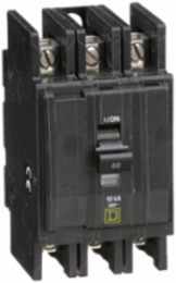 Mini Circuit Breaker, 60A, 3 Pole, 240VAC, 10kA, Compact Design