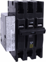 Mini Circuit Breaker 80A 3 Pole 240VAC Shunt Trip 2.95 Inch Depth