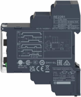 Harmony Dual Function Relay Timer, 22.5mm, 8A, 24-240V AC/DC, 0.05s-300h