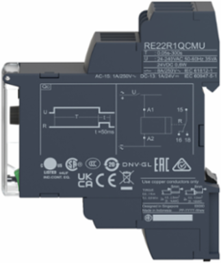 Harmony Timer Relay, 5A, 22.5mm Width, 24...240V AC/DC