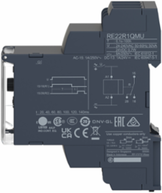Harmony Timer Relay, 8A, 1CO, 24-240V AC/DC, 22.5mm Width