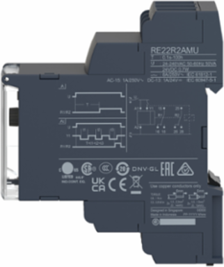 Dual Function Relay 8A 2CO 0.1s-100h Power On Delay 22.5mm Width