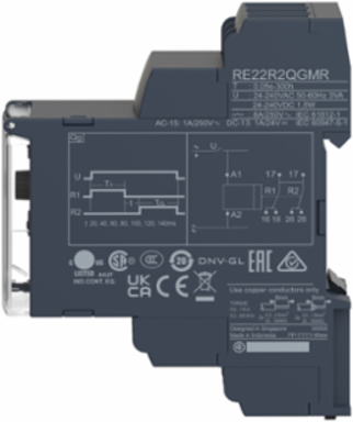 Harmony Timer Relay 8A, 22.5mm, 0.05s-300h, 24-240V AC/DC