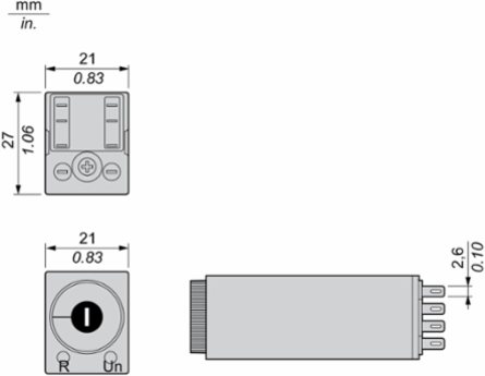 Harmony Timer Relay 5A 2CO 0.1s-100h On Delay 230V AC