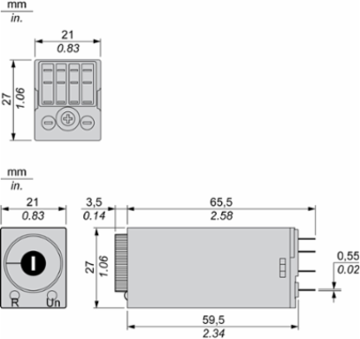 Harmony Timer Relay 5A 4CO 120V AC 0.1s-100h On Delay