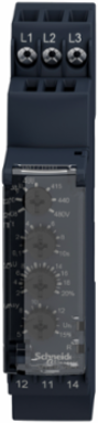 3-Phase Control Relay, 5A, 17.5mm Width, 183-528V AC