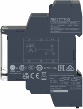 Harmony 3-Phase Control Relay 5A, 1CO, 208...480V AC, 17.5mm Width