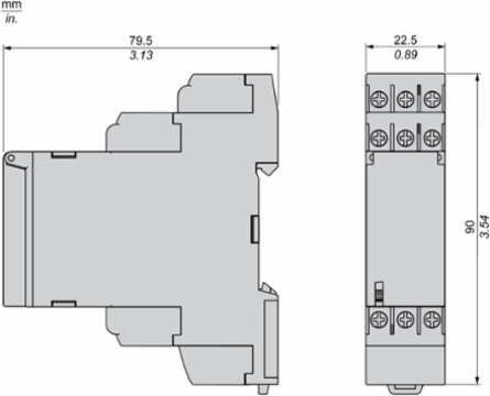 Harmony Level Control Relay, 8A, 1 C/O, 380-415V AC/DC, 22.5mm Width