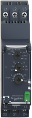 3-Phase Control Relay, 5A, 2 C/O, 380-480V AC, 22.5mm Width
