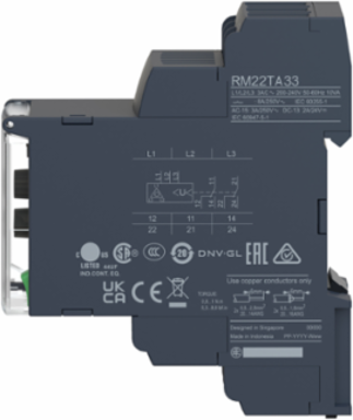 3-Phase Control Relay, 5A, 2 C/O, 380-480V AC, 22.5mm Width