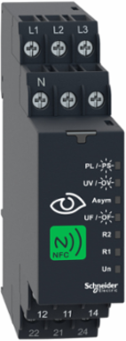 3-Phase Control Relay, 8A, 208-480V AC, IP40, NFC Enabled