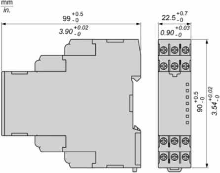 3-Phase Control Relay, 8A, 208-480V AC, IP40, NFC Enabled