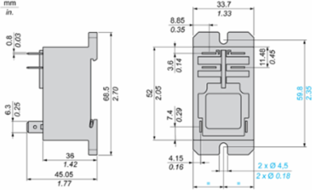 Harmony 30A Power Relay, 2NO, 24V AC, DIN Rail/Panel Mount