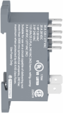 Power Relay, 30A, 2 C/O, 24V DC, DIN Rail/Panel Mount