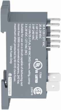 Power Relay 30A 120V AC DIN Rail/Panel Mount 2 C/O