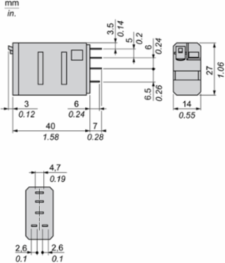 Harmony Electromechanical Relay 15A 1 C/O 24V AC Lockable Test Button