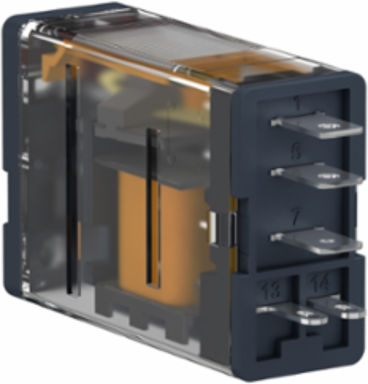 Harmony Electromechanical Relay 15A 1 C/O 24V AC Lockable Test Button