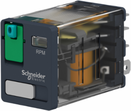 Harmony Plug-in Relay, 15A, 12V DC, 2 C/O, Lockable Test Button