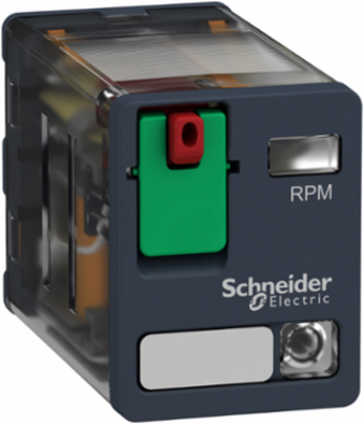 Harmony Plug-in Relay, 15A, 230V AC, 2 Changeover Contacts, LED