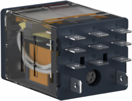 Harmony Plug-In Relay, 15A, 3PDT, Lockable Test Button, 120V AC