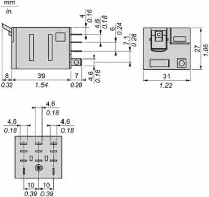 Harmony Plug-In Relay, 15A, 3C/O, 24V AC with LED Indicator