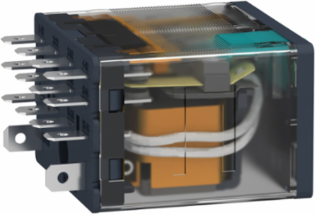 Harmony Electromechanical Relay, 15A, 24V DC, 4 C/O, Lockable Test Button