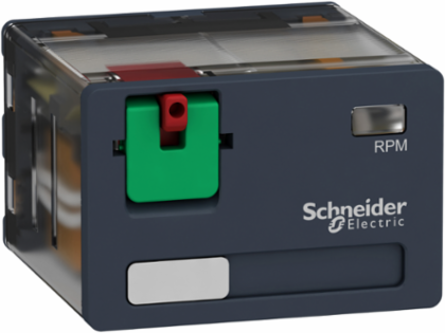 Harmony 15A Plug-in Relay, 4 C/O, 120V AC, Lockable Test Button