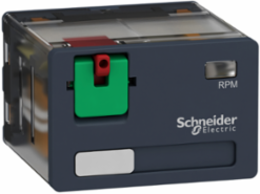 Harmony 15A Plug-in Relay, 4 C/O, 120V AC, Lockable Test Button