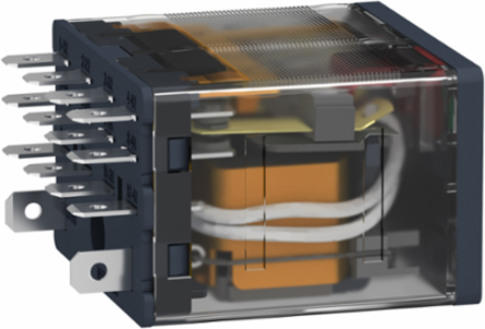 Harmony Electromechanical Relay, 15A, 4C/O, 24V AC with LED