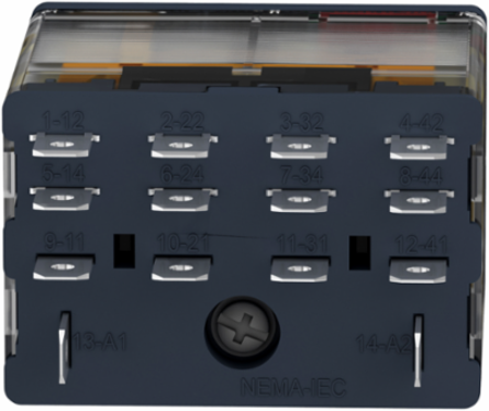 Plug-In Relay, Harmony Electromechanical, 15A, 4 C/O, 120V AC, LED Indicator