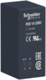 Harmony Plug-in Relay 12A, 1CO, 24V DC, IP40, 30000000 Cycles