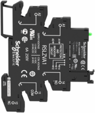 Slim Interface Relay 24V AC/DC 6A 1CO with LED, 6.2mm Width