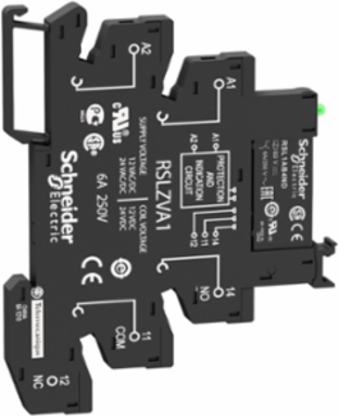 Harmony Slim Interface Relay, 6A, 1 C/O, 48V AC/DC, 6 mm Width, LED Indicator