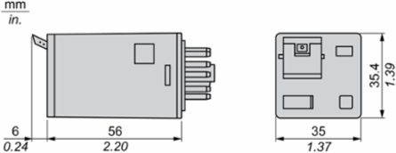 Harmony Electromechanical Relay, 10A, 120V AC, 2 C/O, IP40