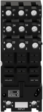 Harmony Electromechanical Relay Socket 250V AC, 12A, 3 C/O Contacts