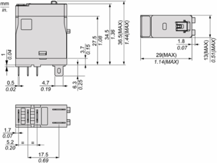 Harmony Plug-In Relay, 10A, 24V AC, 1 C/O, Lockable Test Button